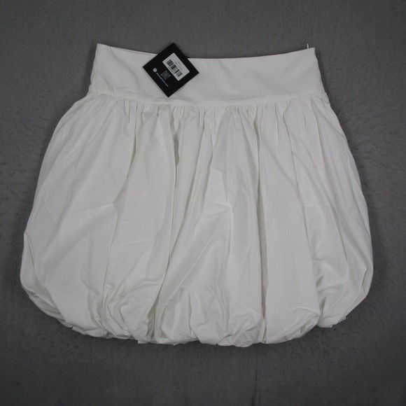 Aleeza Paris Dresses & Skirts - Aleeza Paris Ivory Bubble Skirt XL Cotton Blend Gathered Mini S311 White